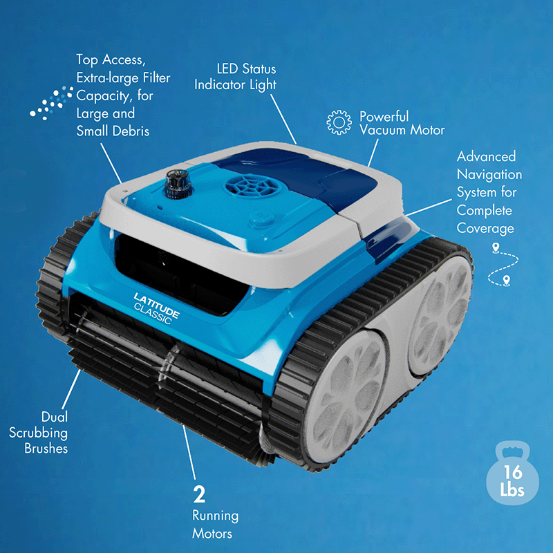 Inopool LATITUDE CLASSIC RECHARGABLE CORDLESS ROBOTIC POOL CLEANER