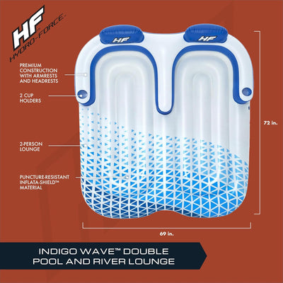 Bestway INDIGO WAVE DOUBLE 2-PERSON LOUNGER 77" X 76"