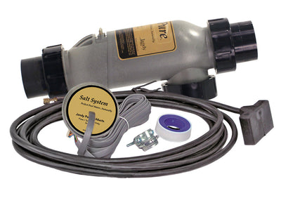 Jandy Aquapure Cell Kit, 14 Blade, 3-Port W/ 2"-2.5" Pvc Universal Unions, Slotted Sensor, 16' Dc Cable